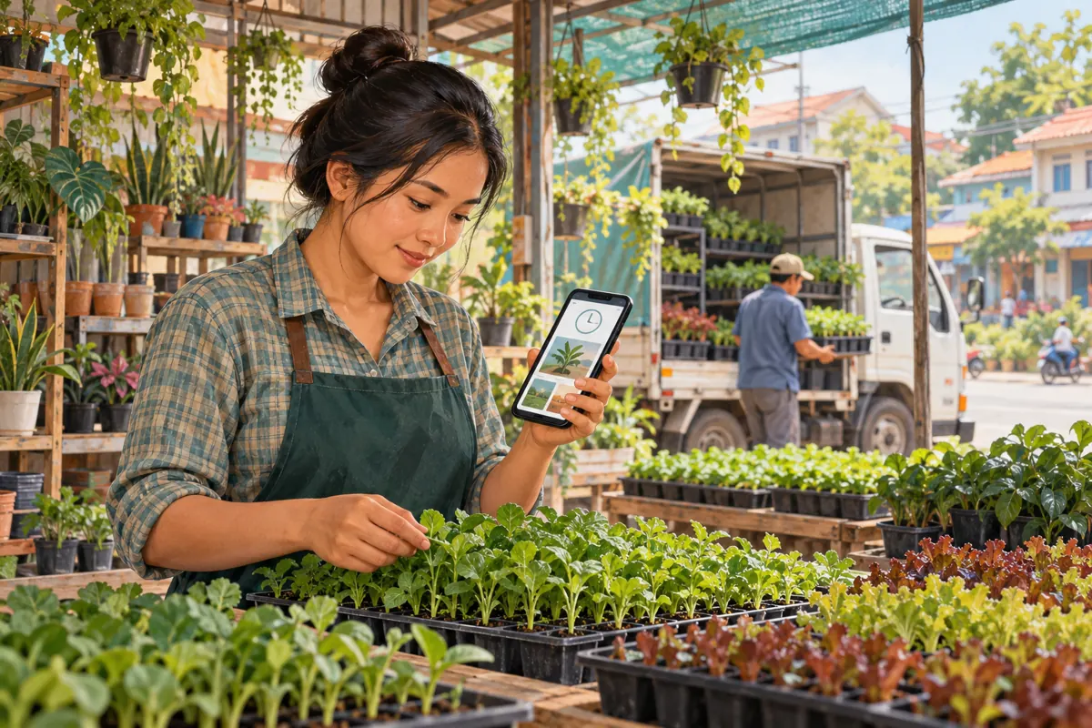 Truck Delayed, Post Still Queued? Telegram Scheduling for Cambodian Seedling Shops