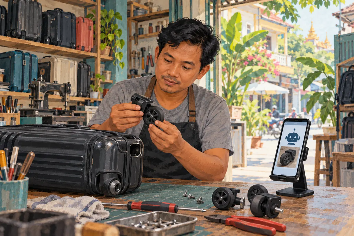 Photo Received or Repair Approved? Telegram Chat Automation for Cambodian Suitcase Shops