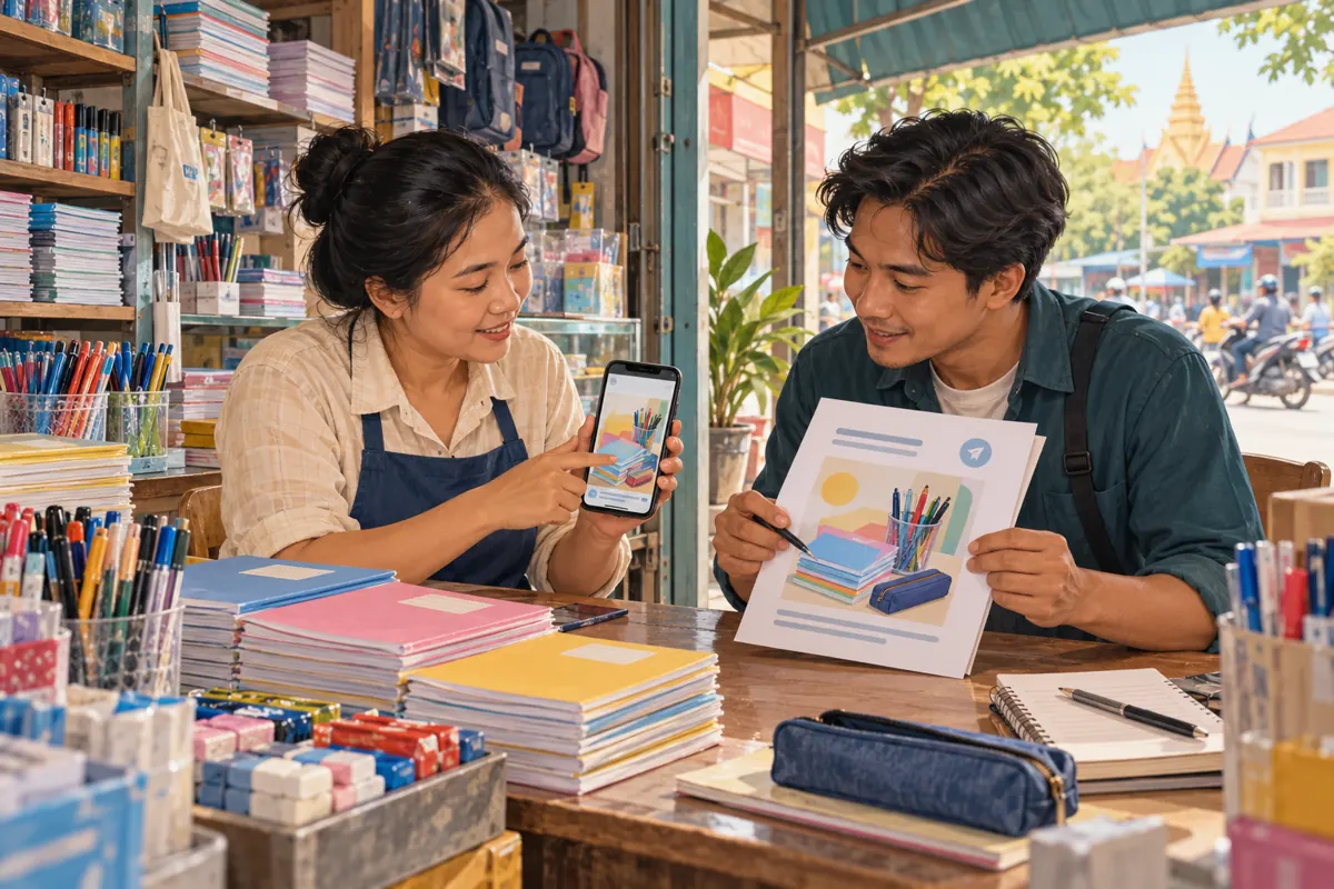 Booking a Telegram Channel Promotion: A Practical Workflow for Cambodian Stationery Shops